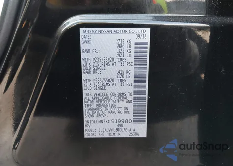 2019 Infiniti Qx60 Luxe from USA, damaged, VIN 5N1DL0MN7KC519980